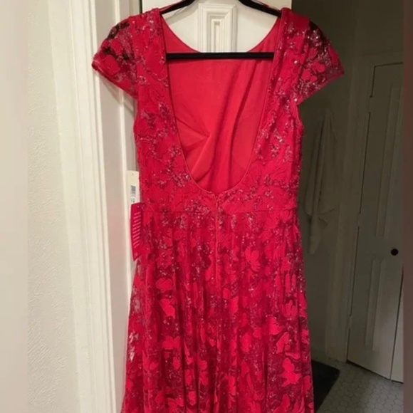 Eliza J red sequin high low dress - Picture 3 of 4